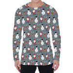 Santa Claus And Friends Pattern Print Men's Long Sleeve T-Shirt