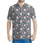 Santa Claus And Friends Pattern Print Men's Polo Shirt