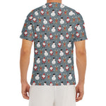 Santa Claus And Friends Pattern Print Men's Short Sleeve Rash Guard