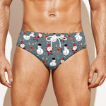 Santa Claus And Friends Pattern Print Men's Swim Briefs