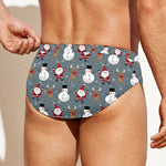Santa Claus And Friends Pattern Print Men's Swim Briefs