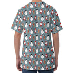 Santa Claus And Friends Pattern Print Men's Velvet T-Shirt
