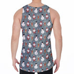 Santa Claus And Friends Pattern Print Men's Velvet Tank Top