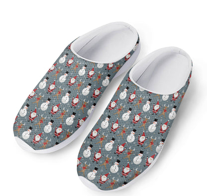Santa Claus And Friends Pattern Print Mesh Casual Shoes