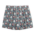 Santa Claus And Friends Pattern Print Mesh Shorts