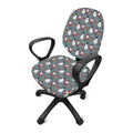 Santa Claus And Friends Pattern Print Office Chair Cover