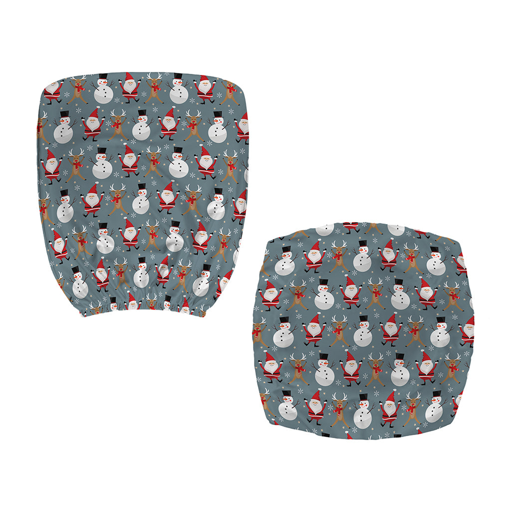 Santa Claus And Friends Pattern Print Office Chair Cover