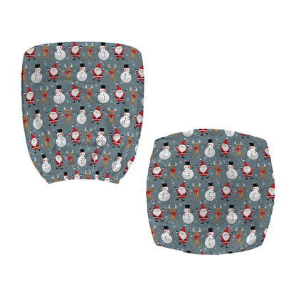 Santa Claus And Friends Pattern Print Office Chair Cover