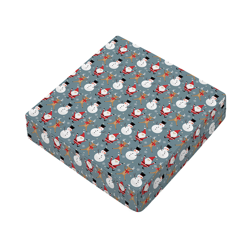 Santa Claus And Friends Pattern Print Outdoor Seat Cushion Cover