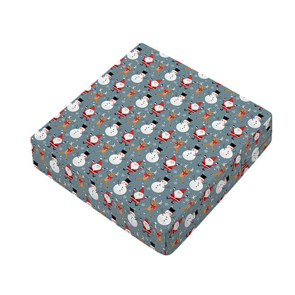 Santa Claus And Friends Pattern Print Outdoor Seat Cushion Cover