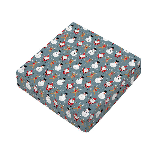 Santa Claus And Friends Pattern Print Outdoor Seat Cushion Cover