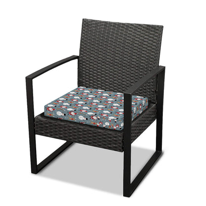 Santa Claus And Friends Pattern Print Outdoor Seat Cushion Cover