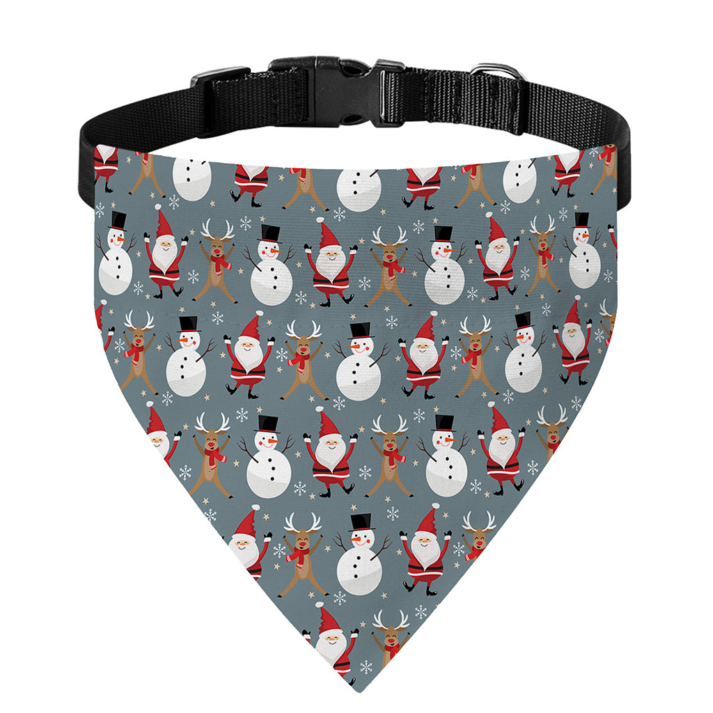 Santa Claus And Friends Pattern Print Over The Collar Dog Bandana