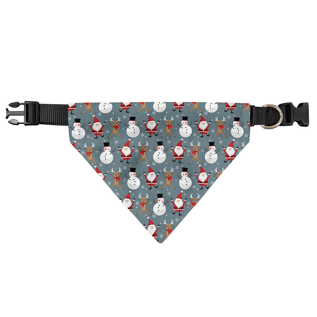 Santa Claus And Friends Pattern Print Over The Collar Dog Bandana