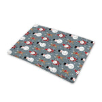 Santa Claus And Friends Pattern Print Pet Cooling Mat Cover