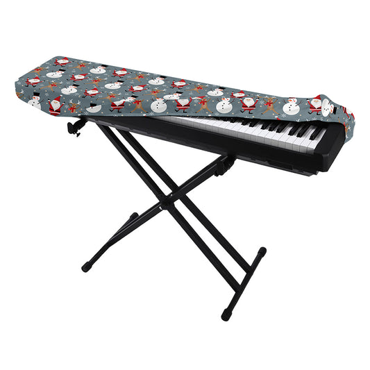 Santa Claus And Friends Pattern Print Piano Keyboard Cover