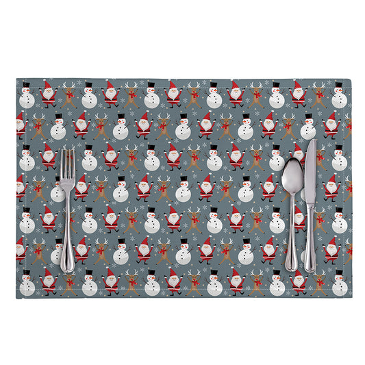 Santa Claus And Friends Pattern Print Placemat