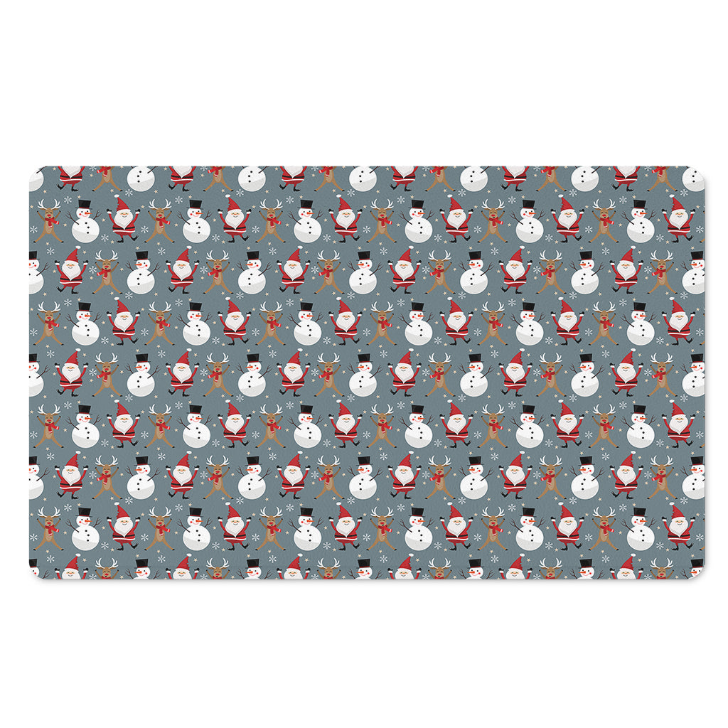 Santa Claus And Friends Pattern Print Polyester Doormat