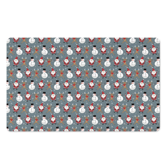 Santa Claus And Friends Pattern Print Polyester Doormat