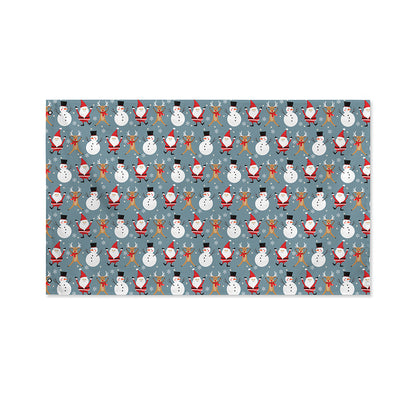Santa Claus And Friends Pattern Print Polyester Flag