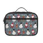 Santa Claus And Friends Pattern Print Portable Lunch Bag