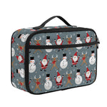 Santa Claus And Friends Pattern Print Portable Lunch Bag