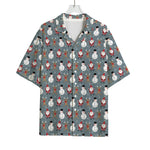 Santa Claus And Friends Pattern Print Rayon Hawaiian Shirt
