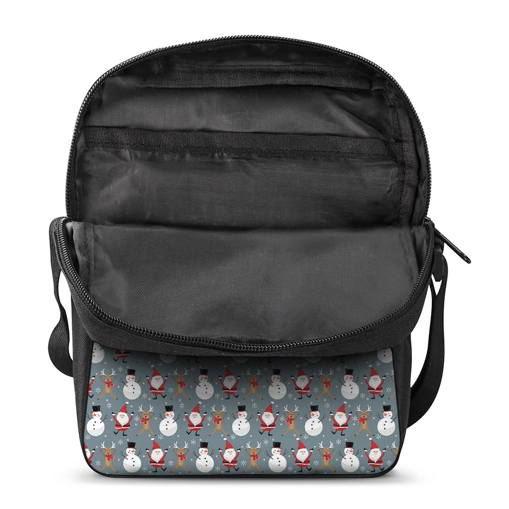 Santa Claus And Friends Pattern Print Rectangular Crossbody Bag