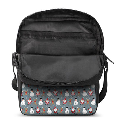 Santa Claus And Friends Pattern Print Rectangular Crossbody Bag