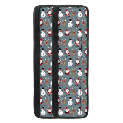 Santa Claus And Friends Pattern Print Refrigerator Handle Covers