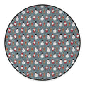 Santa Claus And Friends Pattern Print Round Floor Mat