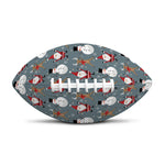 Santa Claus And Friends Pattern Print Rugby Ball