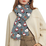 Santa Claus And Friends Pattern Print Scarf