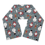 Santa Claus And Friends Pattern Print Scarf