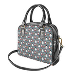 Santa Claus And Friends Pattern Print Shoulder Handbag