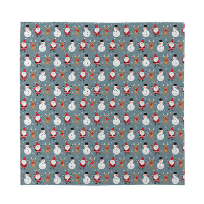 Santa Claus And Friends Pattern Print Silk Bandana