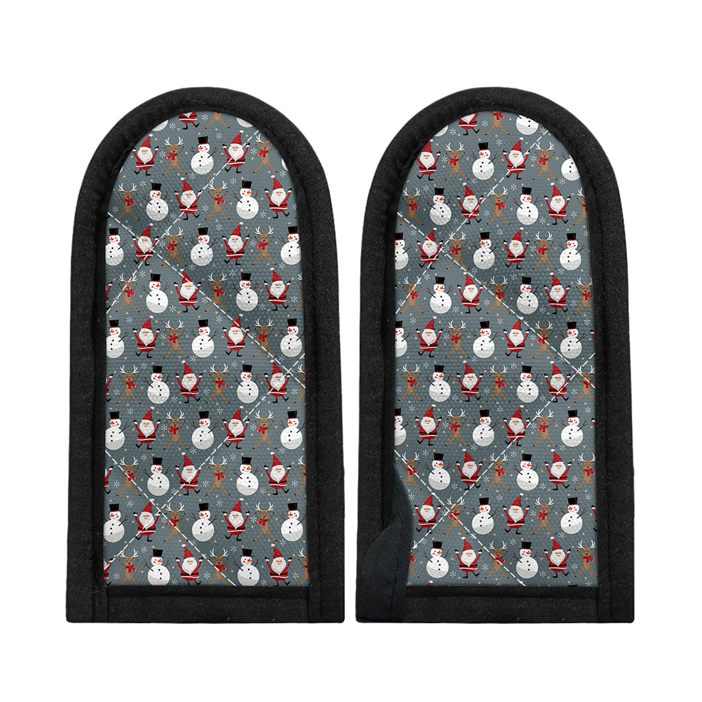 Santa Claus And Friends Pattern Print Skillet Handle Cover