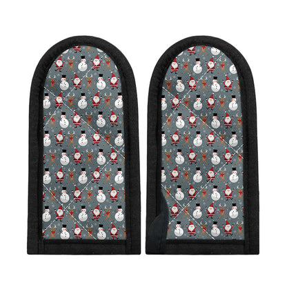 Santa Claus And Friends Pattern Print Skillet Handle Cover