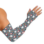 Santa Claus And Friends Pattern Print Sun Protection Arm Sleeves