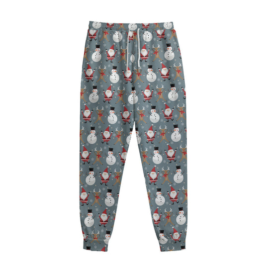 Santa Claus And Friends Pattern Print Sweatpants