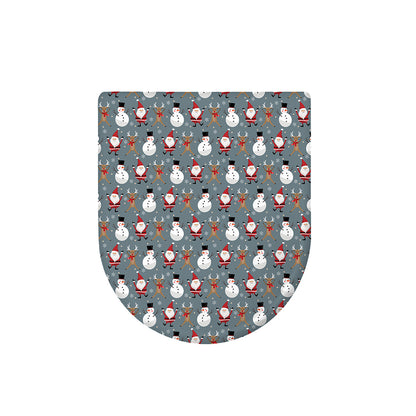 Santa Claus And Friends Pattern Print Toilet Lid Cover