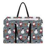 Santa Claus And Friends Pattern Print Utility Tote Bag