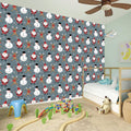 Santa Claus And Friends Pattern Print Wall Sticker