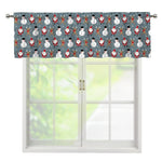 Santa Claus And Friends Pattern Print Window Valance