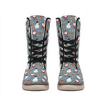 Santa Claus And Friends Pattern Print Winter Boots