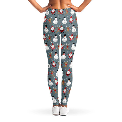 Santa Claus And Friends Pattern Print Women's Leggings