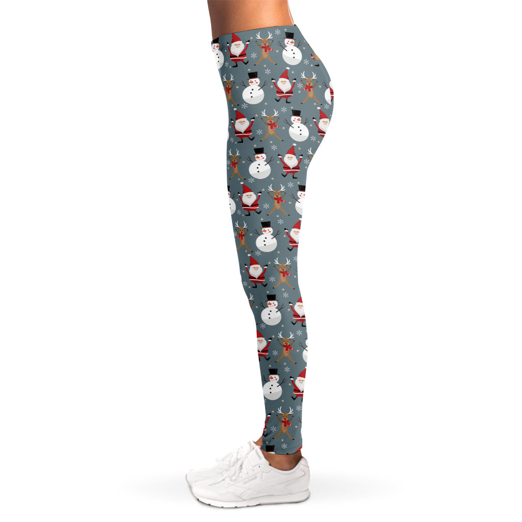 Santa Claus And Friends Pattern Print Women's Leggings
