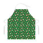 Santa Claus And Reindeer Emoji Print Adjustable Apron