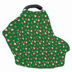 Santa Claus And Reindeer Emoji Print Baby Seat Cover