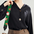 Santa Claus And Reindeer Emoji Print Bag Strap